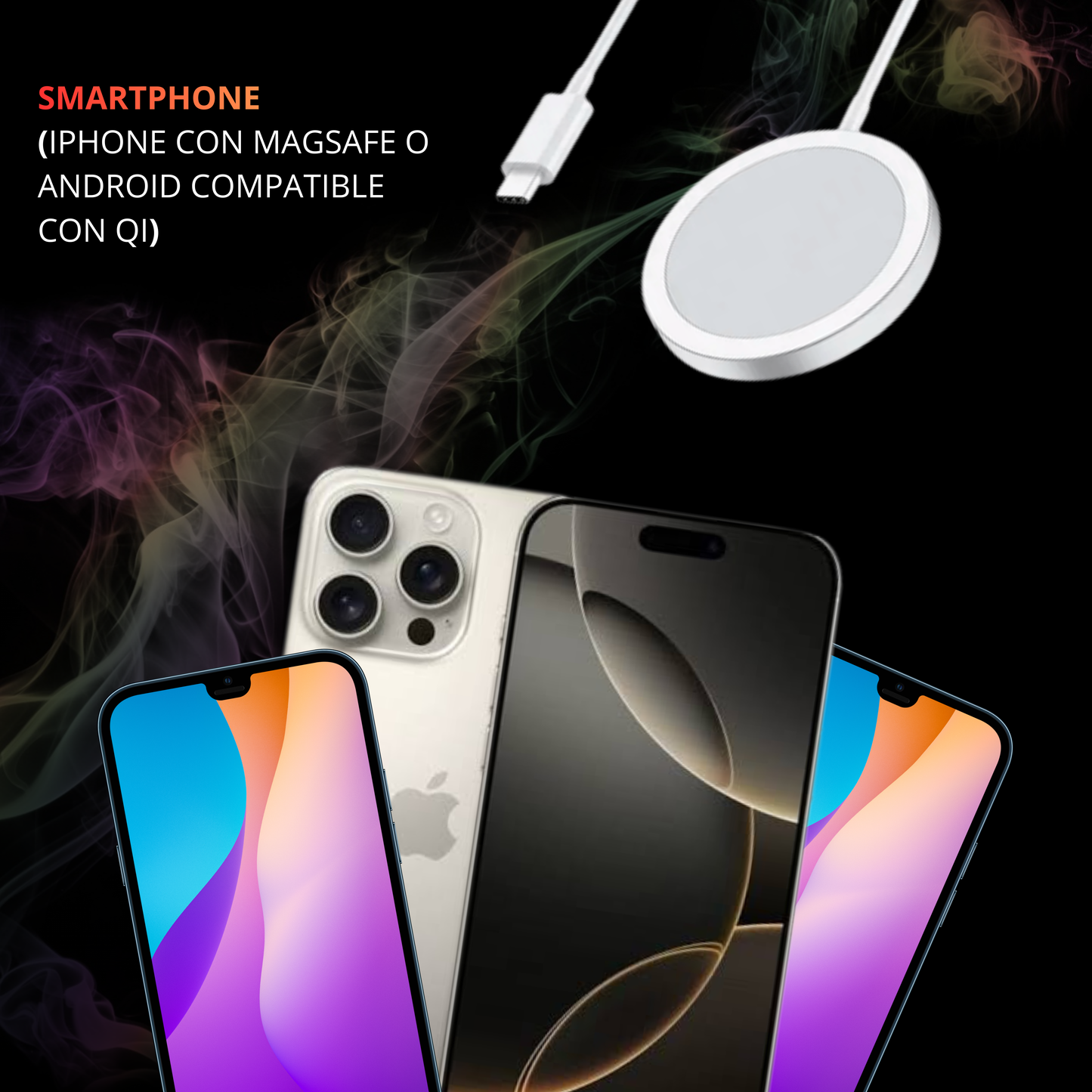 ⚡️CARGADOR INALÁMBRICO 3 EN 1  / ⌚️SMARTWATCH + 🎧AURICULARES + 📱SMATPHONE / Despídete del desorden y disfruta de la practicidad.