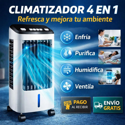 ❄️CLIMATIZADOR 4 EN 1 + ENFRÍA / PURIFICA/ HUMIDIFICA / VENTILA.